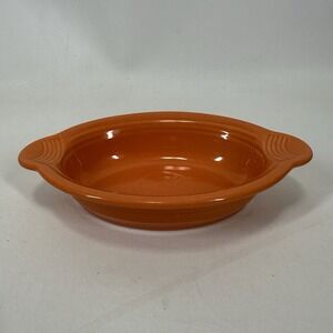 Fiestaware Individual Casserole Oval Au Gratin Baking Dish 9" Tangerine Orange